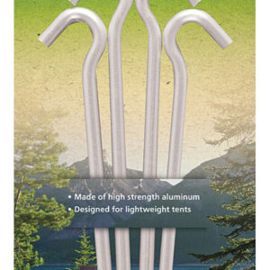 ALUM HOOKED TENT PEG 7" 4 PK