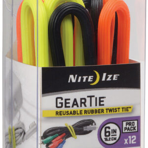 GEAR TIE PROPACK 6"-ASST 12PK