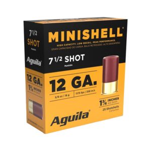 Aguila Minishell Shotshells 12ga 1-3-4" 5-8oz 1200 fps #7.5 25-ct