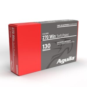 Aguila Rifle Ammunition 270 Win 130gr SP 3050 fps 20-ct