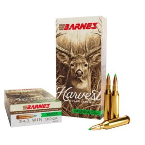 Barnes Harvest Sierra Tipped GameKing Ammunition .243 Win 90gr PT 3200 fps 20-ct