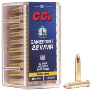 CCI Gamepoint Rimfire Ammunition .22 WMR 40 gr JSP 1875 fps 50-ct