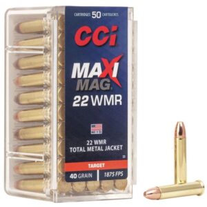 CCI  Maxi-Mag Rimfire Ammunition .22 WMR 40 gr. TMJ 1875 fps 50-ct