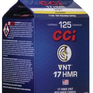 CCI Varmint Rimfire Ammunition .17 HMR 17gr VNT 2650 fps 125-ct