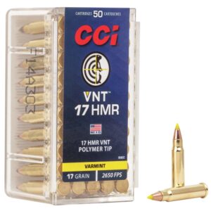 CCI Rimfire Ammunition .17 HMR 17gr VNT 2650 fps 50-ct