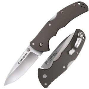 Cold Steel Code-4 Spear Point Lockback Knife Gray - 3-1-2" Blade Satin