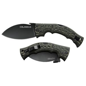 Cold Steel Colossus Folding Knife 4" Leaf Blade Black