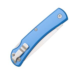 Bear & Son Locking Farmhand Folding Knife 2-3-4" Drop Point Blade Blue with Clip