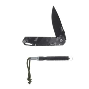 Bear & Son Edge Folding Knife 3-1-2" Drop Point Blade Truetimber Midnight Camo