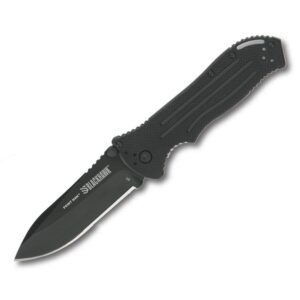 Bear & Son Blackhawk Point Man Sideliner Folding Knife 3-3-8" Drop Point Blade Black