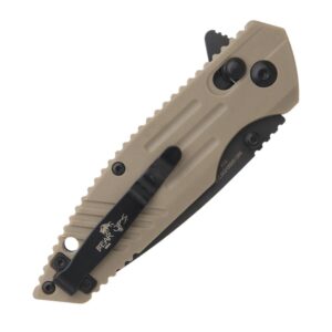 Bear & Son Zytel Slide Lock Folding Knife 2-3-4" Drop Point Desert Sand