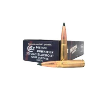 Double Tap Colt Defense Rifle Ammunition .300 AAC Blackout 125gr PT 2400 fps 20-ct