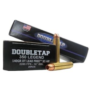 Double Tap DT Lead Free Rifle Ammunition 350 Legend 140gr SC-HP 2285 fps 20-ct
