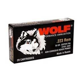 Wolf WPA Military Classic Rifle Ammunition .223 Rem 55 gr FMJ 3241 fps 20-ct