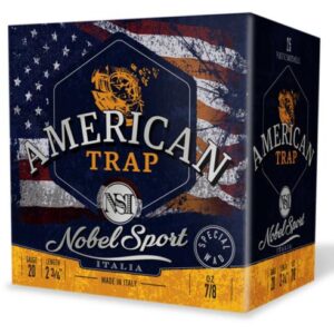 Nobel Sport Target American Trap Shotshells 20ga 2-3-4" 7-8oz 1200fps #9 25-ct
