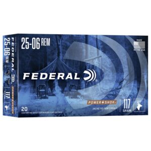 Federal Power-Shok Rifle Ammunition .25-06 Rem 117 gr SP 3030 fps - 20-box