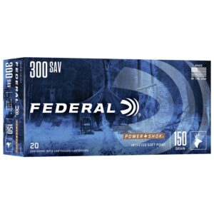 Federal Power-Shok Rifle Ammunition .300 Savage 150 gr SP 2630 fps - 20-ct