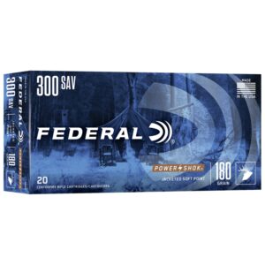 Federal Power-Shok Rifle Ammunition .300 Savage 180 gr SP 2350 fps - 20-ct