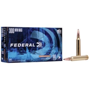 Federal Power-Shok Rifle Ammunition .300 Win Mag 180 gr SP 2960 fps - 20-box