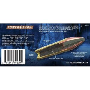 Federal Power-Shok Rifle Ammunition 400 Legend 210gr SP 2250 fps 20-ct