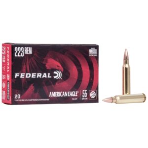 Federal American Eagle Rifle Ammunition .223 Rem 55 gr FMJBT 3240 fps - 20-box