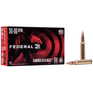 Federal American Eagle Rifle Ammunition .30-06 Sprg 150 gr FMJBT 2910 fps - 20-box