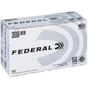 Federal American Eagle Rifle Ammunition .308 Win 150gr FMJ 2820 fps 50-ct