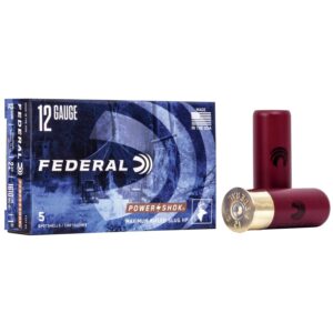 FEDERAL POWER-SHOK RIFLED SLUGS 12GA 2-3-4" MAX 1OZ HOLLOW POINT AMMO 5RD