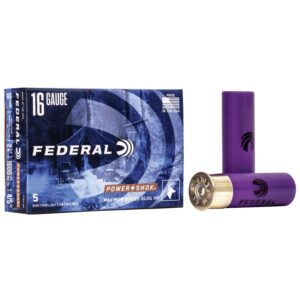Federal Power-Shok Rifled Slug 16 ga 2 3-4" MAX 4-5 oz Slug 1600 fps - 5-box