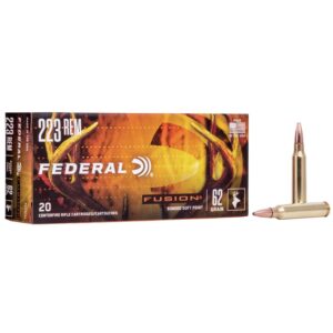 Federal Fusion Rifle Ammunition .223 Rem 62 gr BTSP 3000 fps 20-ct