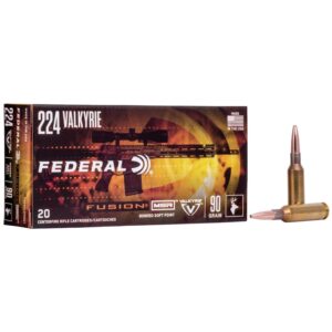 Federal Fusion Rifle Ammunition .224 Valkyrie 90 gr SP 2700 20-ct