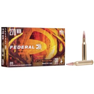 Federal Fusion Rifle Ammunition .270 Win 130 gr BTSP 3050 fps - 20-ct