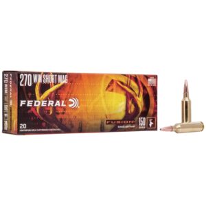 Federal Fusion Rifle Ammunition .270 WSM 150 gr BTSP 3060 fps - 20-box