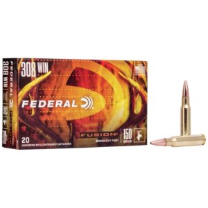 Federal Fusion Rifle Ammunition .308 Win 150 gr BTSP 2390 fps - 20-box