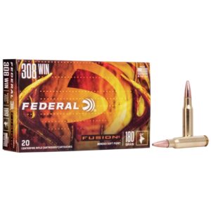 Federal Fusion Rifle Ammunition .308 Win 180 gr BTSP 2600 fps - 20-box