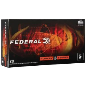 Federal Fusion Tipped Rifle Ammunition 308 Win 180gr PT 2600 fps 20-ct