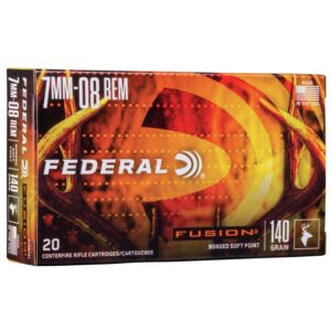 Federal Fusion Rifle Ammunition 7mm-08 Rem 140 gr BTSP 2850 fps - 20-box