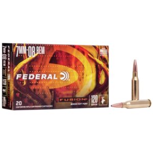 Federal Fusion Rifle Ammunition 7mm-08 Rem 120 gr BTSP 3000 fps - 20-box