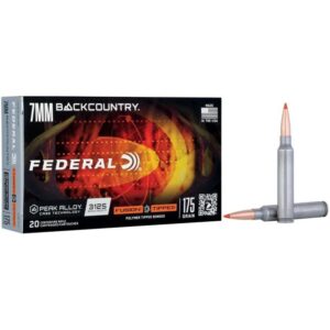 Federal Fusion Tipped Rifle Ammunition 7mm Backcountry 175gr PT 2860 fps 3125 fps 20-ct