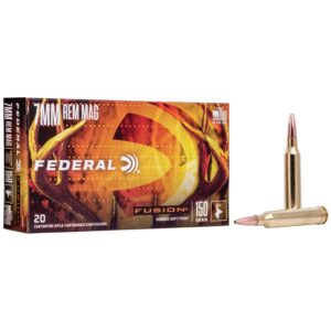 Federal Fusion Rifle Ammunition 7mm Rem Mag 150 gr BTSP 3050 fps - 20-box
