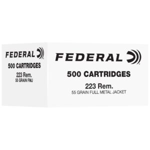 Federal Bulk Rifle Ammunition .223 Rem 55gr FMJ 3240 fps 500-ct