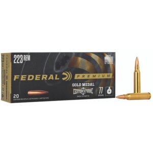 Federal Gold Medal CenterStrike Rifle Ammunition .223 Rem 77gr OTM 2600 fps 20-ct