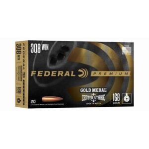 Federal Gold Medal CenterStrike Rifle Ammunition .308 Win 168gr OTM 2650 fps 20-ct