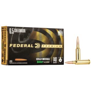 Federal Gold Medal Rifle Ammunition 6.5 Creedmoor 140 gr  SMK 2675 fps 20-ct