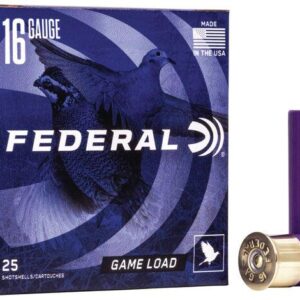 Federal Game Shok Shotshells 16ga 2-3-4" 1oz 1165 fps #7.5 25-ct
