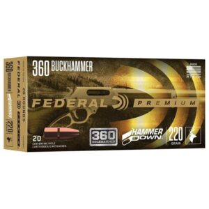 Federal Hammer Down Rifle Ammunition 360 BuckHammer 220gr SP 2000fps 20-ct