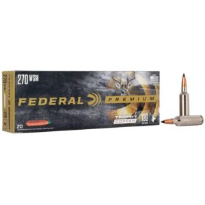 Federal Trophy Copper Rifle Ammunition .270 WSM 130gr PT 3280 fps 20-ct
