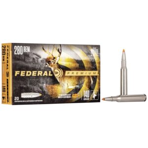 Federal Trophy Bonded Tip Rifle Ammunition .280 Rem 140gr PT 2950 fps 20-ct