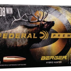 Federal Classic Hunter Berger Hybrid Rifle Ammunition .308 Win 168 gr BTHP 2800 fps 20-ct