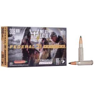 Federal Premium Trophy Copper Rifle Ammunition .308 Win 165 gr TC 2700 fps 20-ct